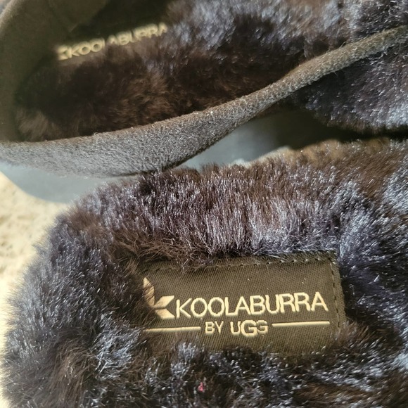 Koolaburra by UGG Fuzz'd Out Womens Slingback Sandals Black NWOT✨️sz 8 - Picture 5 of 13